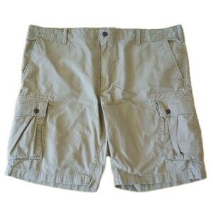 Dockers Cargo Shorts Mens 42 Brown 100% Cotton Casual Pockets Active Outdoor